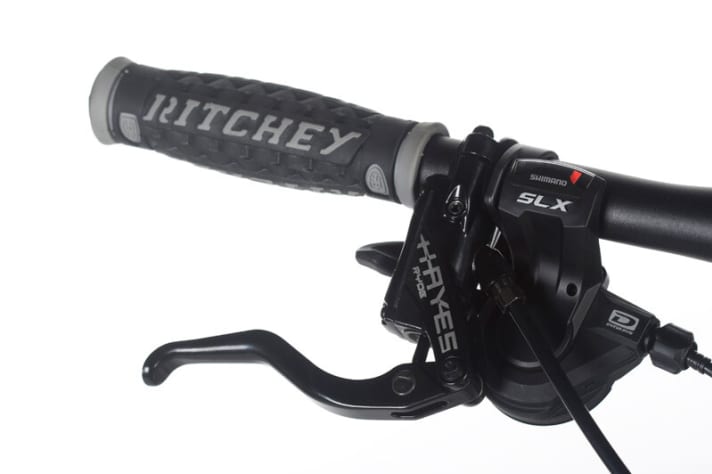   No brake decelerated as slowly as Hayes: on the Rock Machine, the entire riding impression suffered from the weak braking performance and poor lever ergonomics.