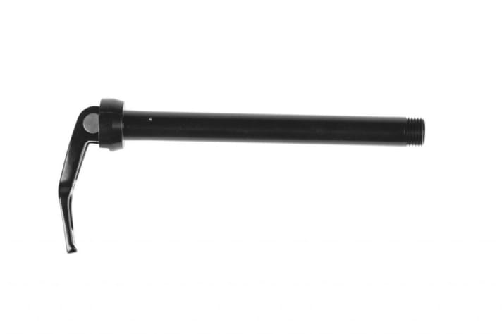   Die 15mm Steckachse hat erhöhte Steifigkeit und erleichtert in diesem Fall mit Schnellspanner den Vorderradausbau deutlich.