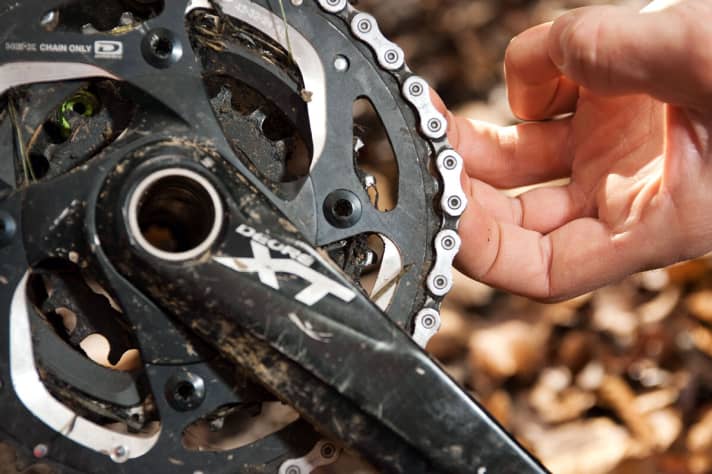   Mit zwei Ketten im Wechsel funktionierte der XT-Antrieb mehr als 4500 Kilometer einwandfrei. 