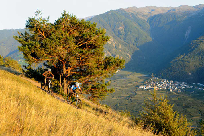 Der gesamte Vinschgau in zwei Tagen: nur auf Trails!
