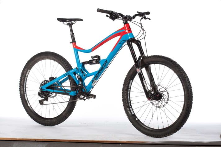   160 millimetres of front and rear suspension travel, a 65 mm steering angle and a bottom bracket height of 341 millimetres characterise the One-Sixty.