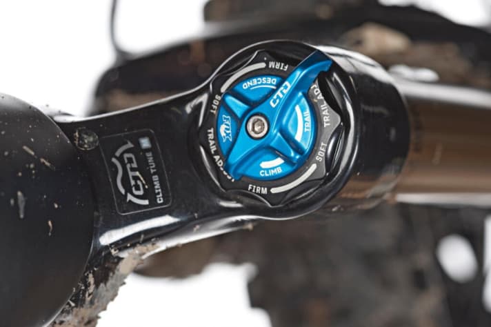   On Fox suspension forks, the three-stage damping is called CTD: Climb - Trail - Descend.