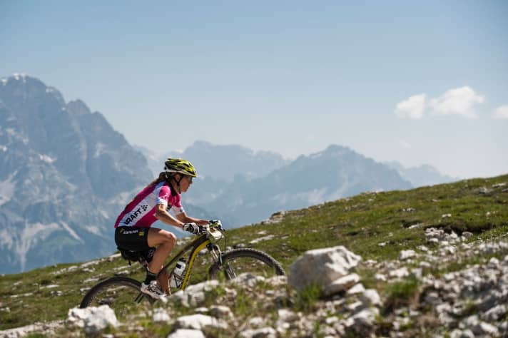 Up to two litres of sweat per hour flow from marathon bikers during the race.