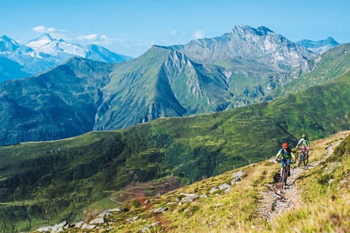   Für viele Alpenüberquerer ein Traum von einem Pass: das Geiseljoch mit seinem Pfad, der rauf wie runter fahrbar ist.