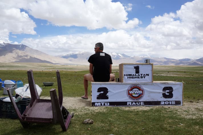   Waiting for the winners somewhere in thin air in the Indian province of Ladakh.