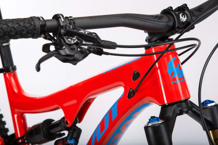   The long reach should provide a lot of control and a central position "in" the bike.