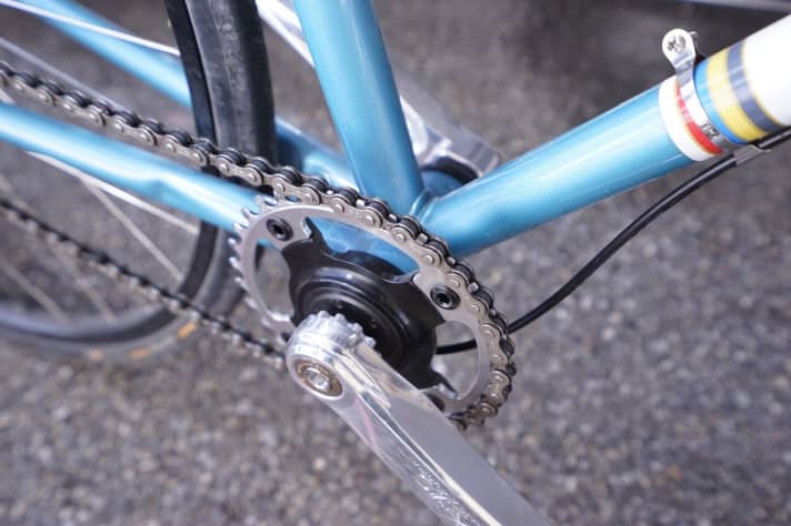   Installed in the frame, the Kappstein Doppio gearbox is hardly noticeable.