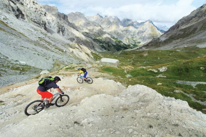   In many regions of the Alps, old bunkers are a reminder of the warlike past.