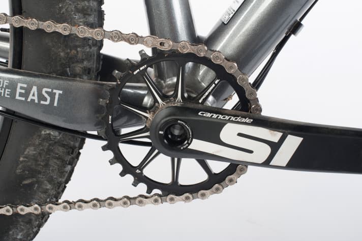   MINUS – Norco, Specialized, Cannondale: Alle drei Firmen setzten auf einen 1x10-Antrieb zu Lasten der Übersetzungsbandbreite.