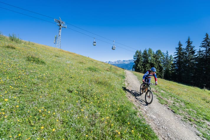  From the summit, the Gassl Trail winds its way down to the valley village of Gassl.