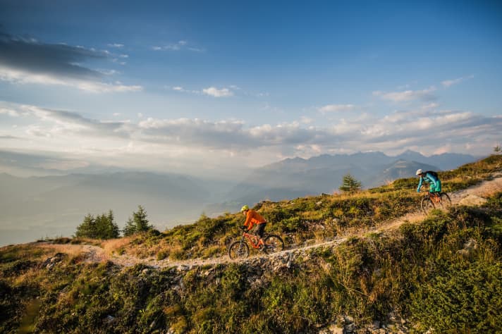   Der Herrensteig am Kronplatz ist der längste Trail dort. Die Gondel öffnet am 2. Juni 2018.