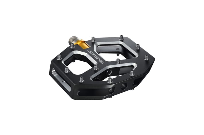   The Saint-Flat pedal with 12 pins per side for maximum grip.