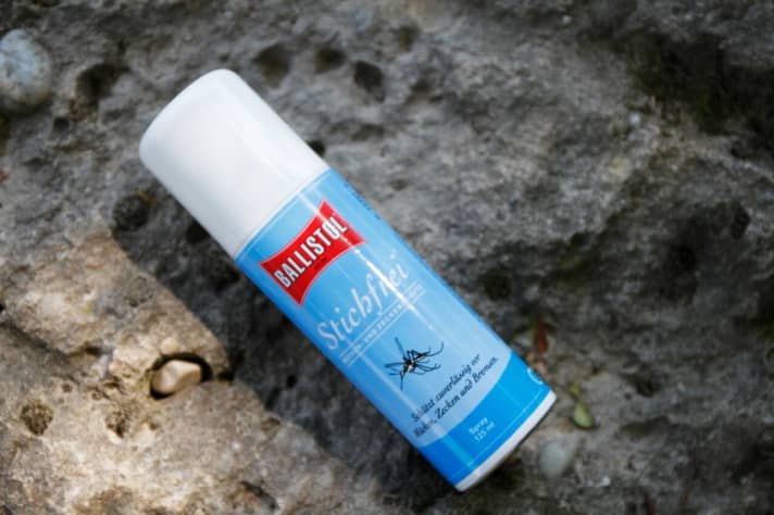 Ballistol Stichfrei is effective against mosquitoes and ticks.