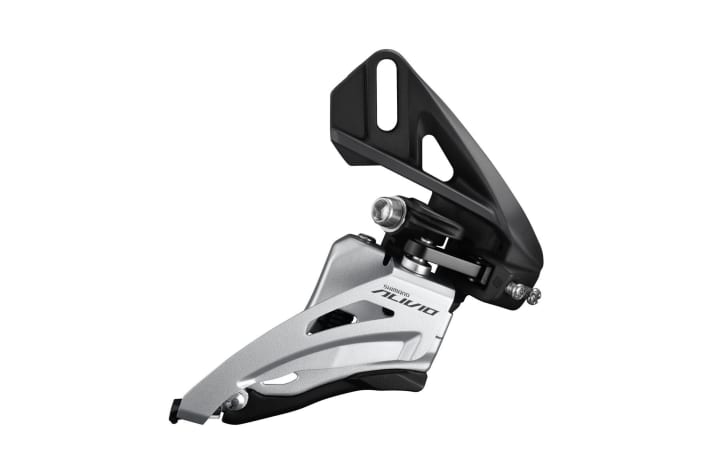   Der neue Sideswing Zweifach-Umwerfer für die <a href="https://www.awin1.com/cread.php?awinmid=11768&awinaffid=471469&clickref=B+Shimano+Alivio&ued=https%3A%2F%2Fwww.rosebikes.de%2Fsearch%3Fq%3DShimano%2BAlivio%2BUmwerfer" target="_blank" rel="noopener noreferrer nofollow">Shimano Alivio</a> * ermöglicht breitere Reifen als sein Vorgänger.