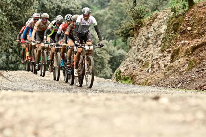   Rain-soaked trails during the third stage made things difficult for both professional and amateur bikers.
