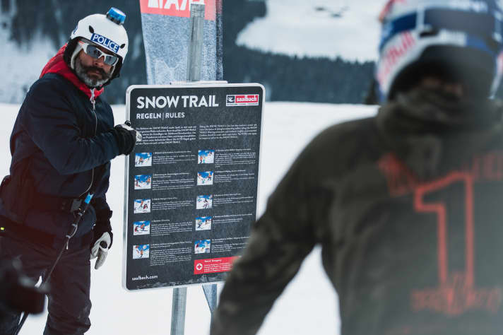   Von den FIS-Pistenregeln hat der gebürtige Osttirol wohl noch nie gehört.
