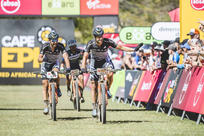   It was a mixed Cape Epic for Karl Platt and Alban Lakata (Bulls). In the end, they finished in twelfth place.