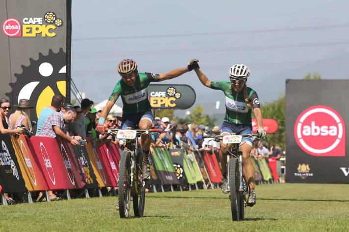   Das deutsche Ehepaar Stark dominierte die Mixed-Kategorie beim Cape Epic 2019.