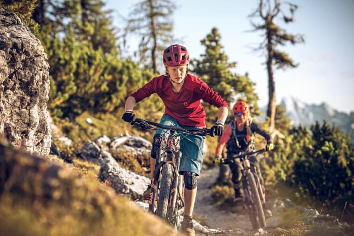 The region around Wolkenstein is an MTB adventure park. Perfect for tours with the kids.