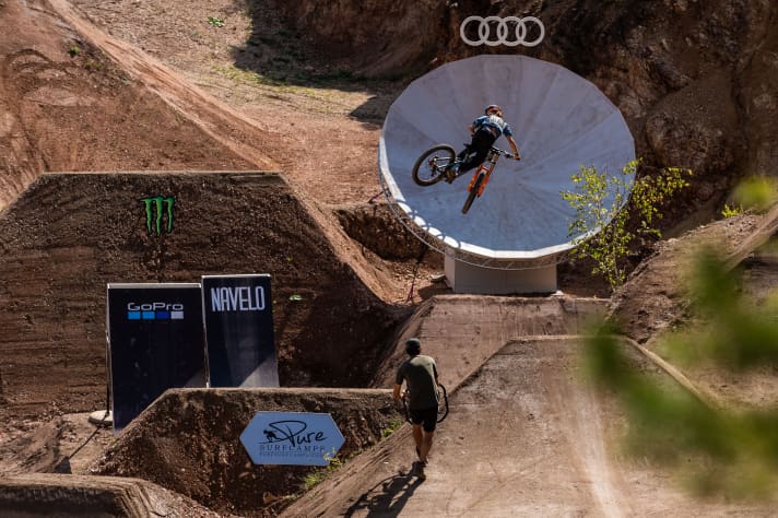   Jackson Goldstone is one of the youngest athletes at the Audi Nines. Here with a big whip last year, when he was only 15.