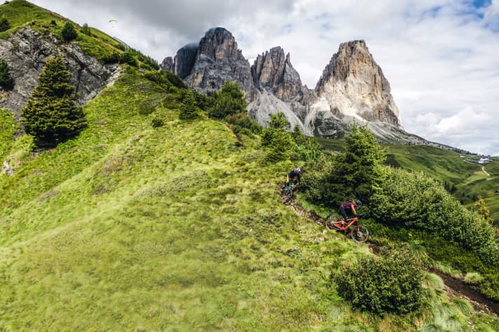 Biken in der Natur. Umweltfreundlicher kann man sich ansonsten nur zu Fuß fortbewegen.