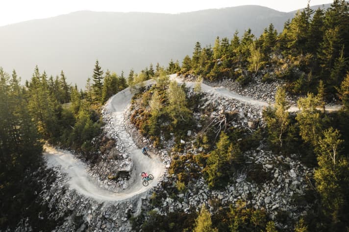 Das Highlight im Trail Park Dolní Morava ist der neue, sieben Kilometer lange Flowtrail, der auch für MTB-Einsteiger geeignet ist. | t.
