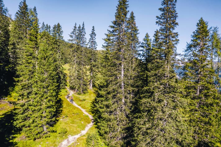   Drei Abfahrtsstrecken mit Gondelzugang: die Grubigstein Trails.