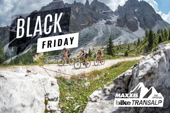 Hungry for a week of the finest marathon riding after two years of pandemic? Then secure a starting place for the legendary stage race across the Alps from 3 to 9 July 2022. On Black Friday there's <a href="https://bike-transalp.de/teilnehmer/anmeldeinfo/" target="_blank" rel="noopener noreferrer nofollow">50 limited starting places for just €799 instead of the regular €999</a>!