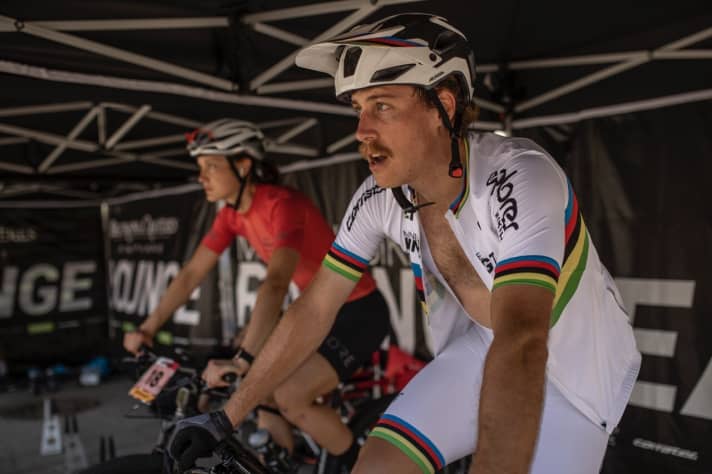 Sprint world champion Simon Gegenheimer. Here, for once, without a button in his ear.