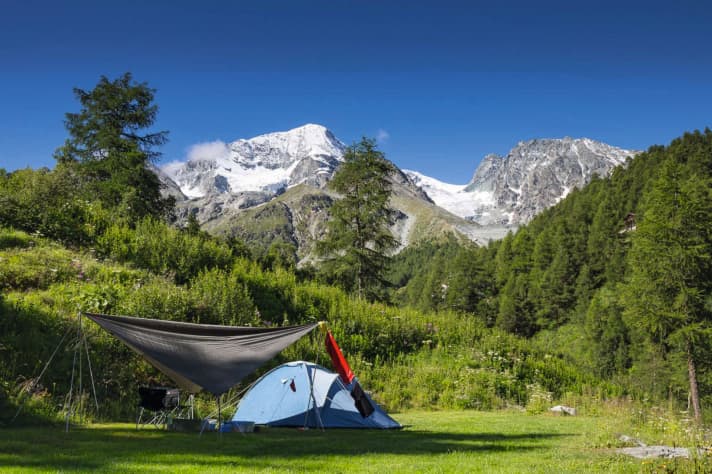   Camping Arolla - the highest campsite in the Alps at over 1900 metres.