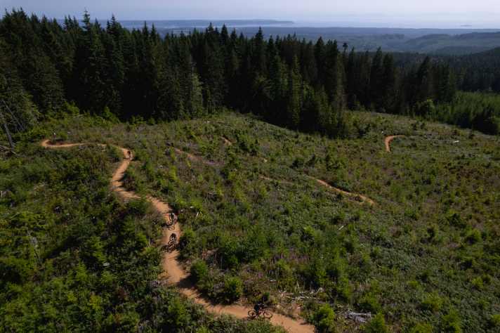 Even the uphills are usually fun on the BCBR. For a Canadian biker, wide gravel roads like those in the Alps are not an option.