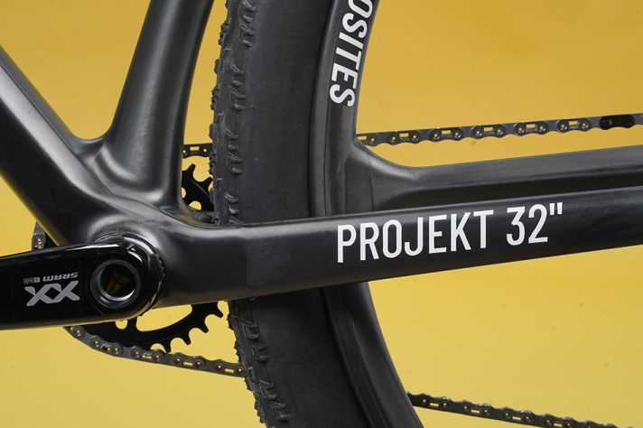 Die 32-Zoll-Laufräder sind eine Eigenentwicklung von Bike Ahead, für die eine extra Form angefertigt wurde.