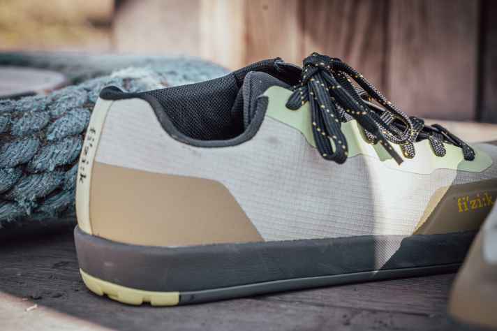 The Fizik is slightly raised on the inside of the ankle, which protects against crank contact