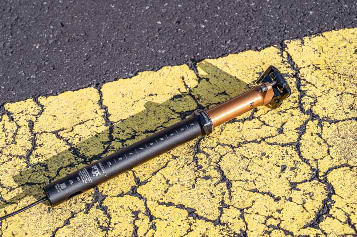 The Fox Transfer SL is probably the lightest dropper post on the market