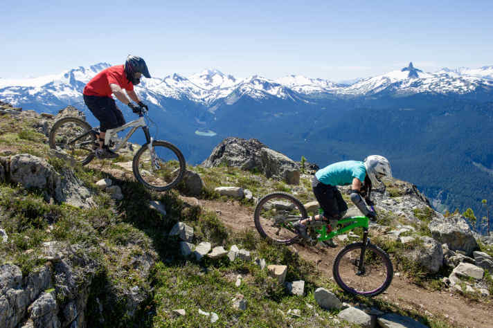 No table jumps or doubles: there were very few bike parks in the glory days.