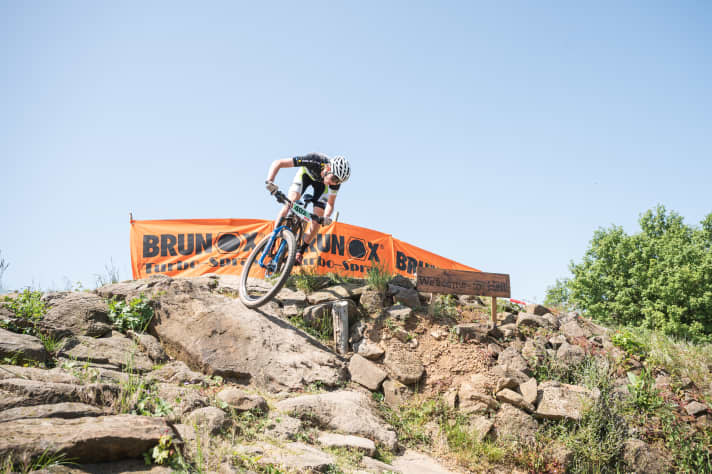 Elias Hückmann masters the sometimes challenging course in Gedern