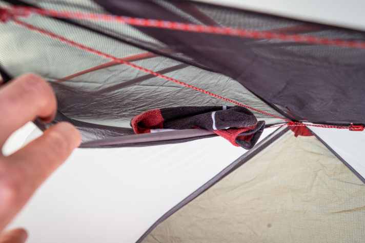 Additional accessories can be stored in two drawers in the gable - keeping the bikepacking chaos organised