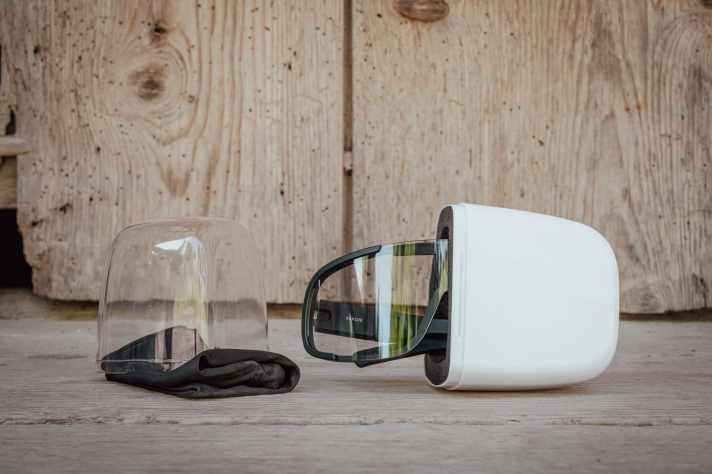 The plastic case is stylish, but not very practical. The two parts hold together poorly
