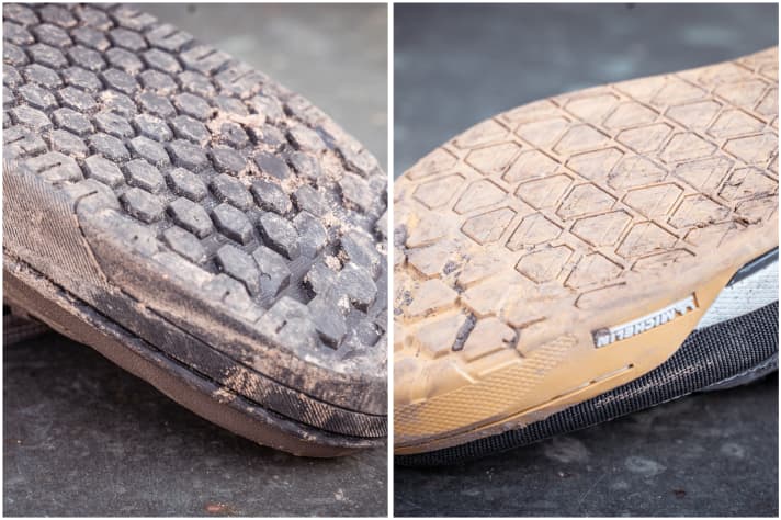 Tiefes Profil braucht häufig längere Pins, eine flache Sohle funktioniert meist auch mit kürzeren Pins