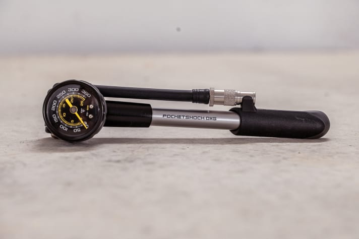 The smallest pump in the test and therefore also ideal for the rucksack
