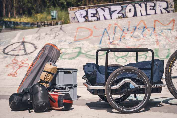 Passt das da rein!? Camping-Ausrüstung für ein einen Kurztrip: für den Veolo kein Problem