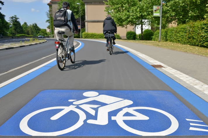 Cycle lanes are relatively quick to set up and effective if measures are taken against through traffic at the same time.