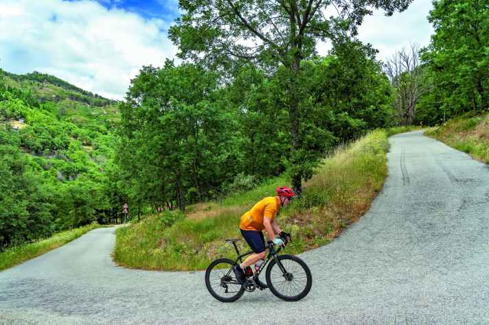 Steep centre: muscle-killing ramps pile up behind the village of Famalicão.
