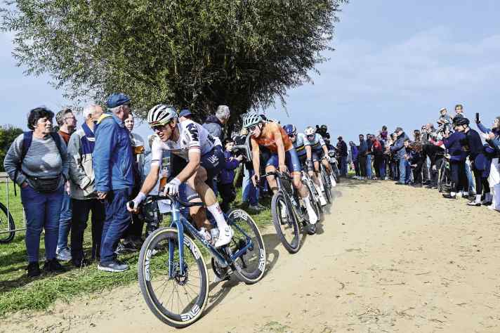 Leader - Nils Politt rode in the leading group at times