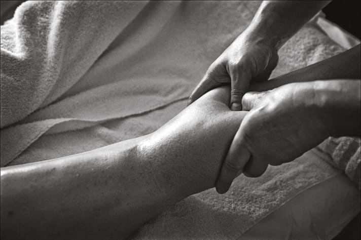   A solid grip on the calf can be a little uncomfortable, but it gives you new vigour.