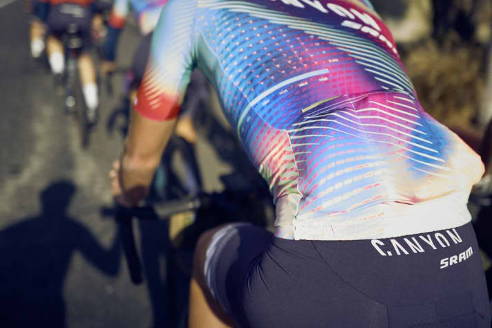 The design called "Harmonic Riff" is intended to embody the sounds and rhythms of a race day.