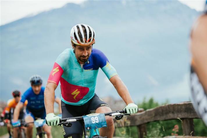 Peter Sagan während des Specialized Bike Marathon in Riva del Garda.
