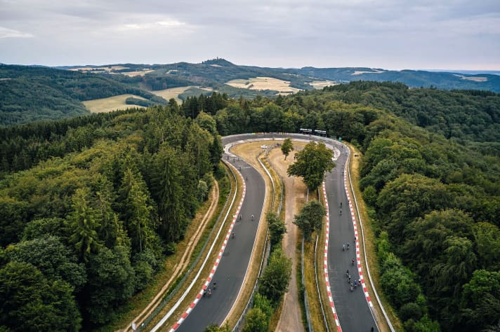 The "Karussell" is one of the legendary sections of the old Nordschleife