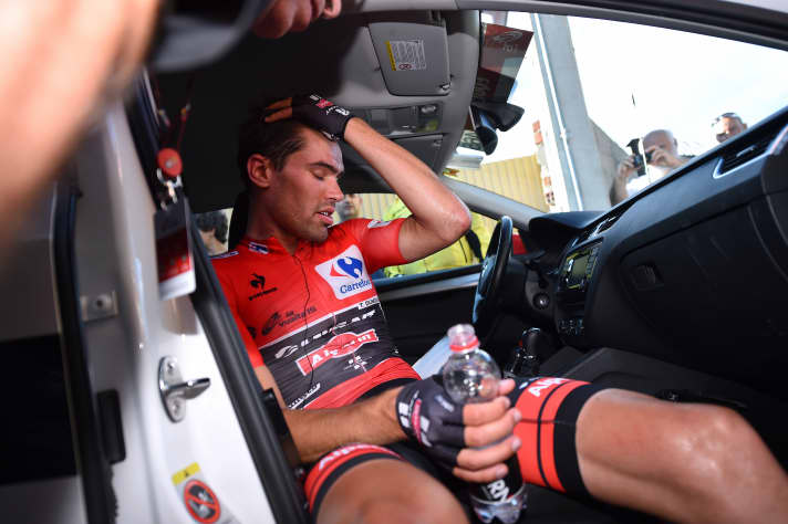 Amer ! Lors de la Vuelta a Espana 2015, Tom Dumoulin a perdu le maillot rouge lors de la 20ème étape.