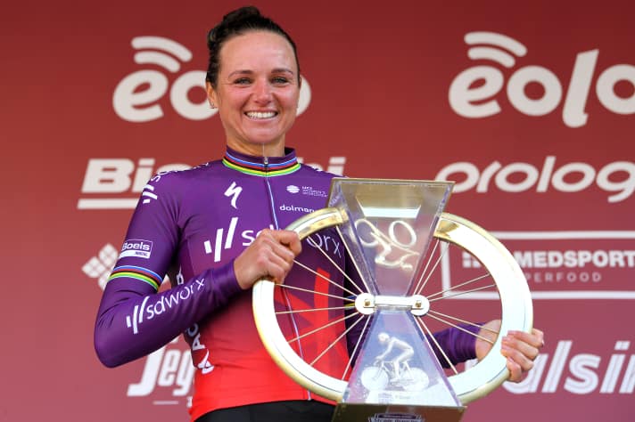 Après avoir rejoint l'équipe SD Worx, la Néerlandaise a remporté les Strade Bianche